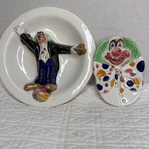 Vintage Clown Serving Set